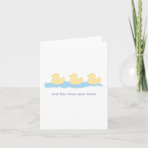 Triplets Baby Card And Then There Were Three 