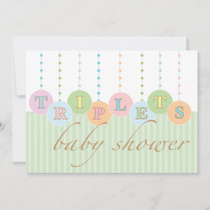 TRIPLETS Baby Shower Invitation