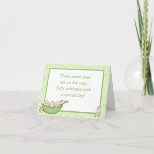 Triplets Baby Shower invitation