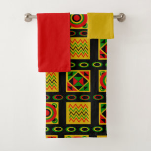 Triplets bath towel set