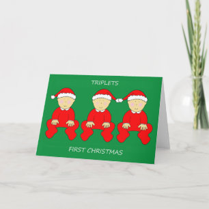 Triplets First Christmas Card