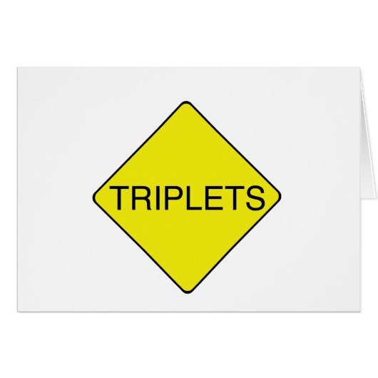Triplets Sign Cards (Front Horizontal)