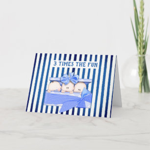 Triplets Thank You Greeting Card