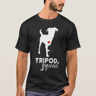Tripod Squad Left Front Leg Amputee Three Legged D T-Shirt