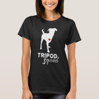 Tripod Squad Left Front Leg Amputee Three Legged D T-Shirt