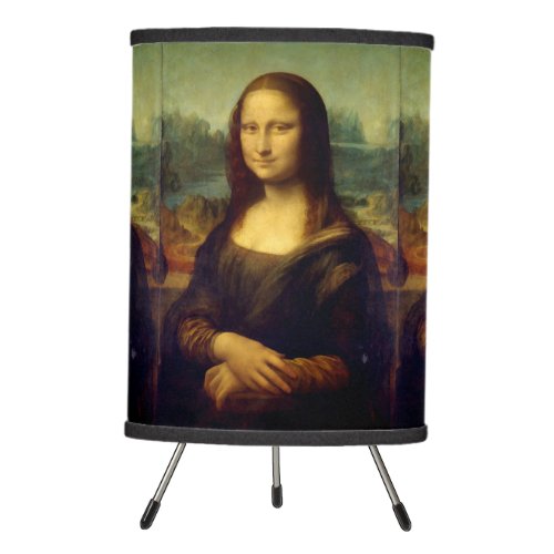 Tripod Table Lamp with Mona Lisa Print