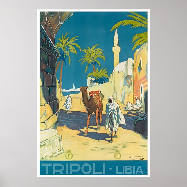 Tripoli Art Libya Travel Poster Middle Eastern (Front)