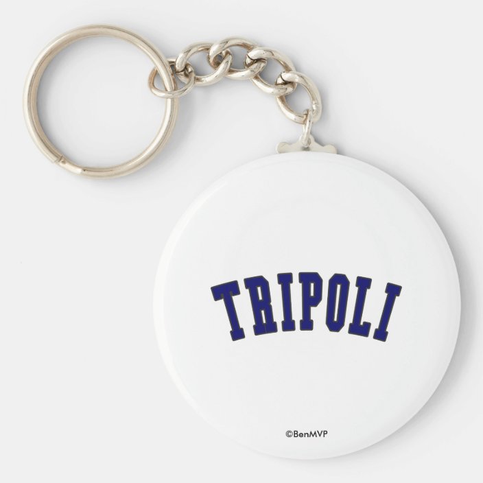 Tripoli in Libya national flag color Keychain