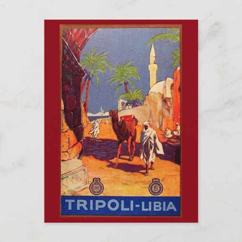 Tripoli Libya Africa Travel Vintage Postcard