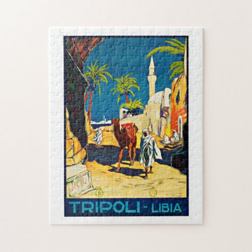 Tripoli Libya Africa Vintage Travel Jigsaw Puzzle