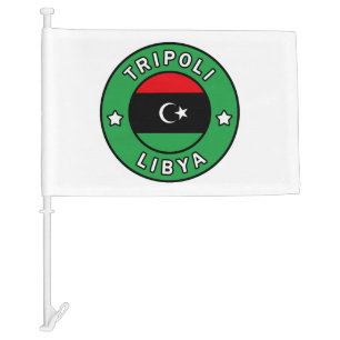 Tripoli Libya Car Flag