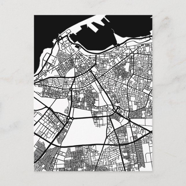 Tripoli Libya City Map Postcard (Front)