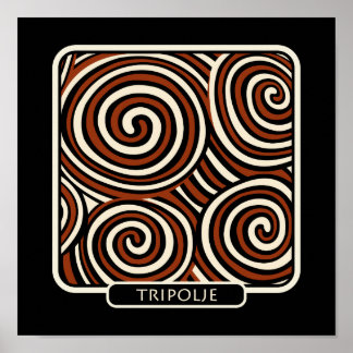 tripolje pottery shard poster
