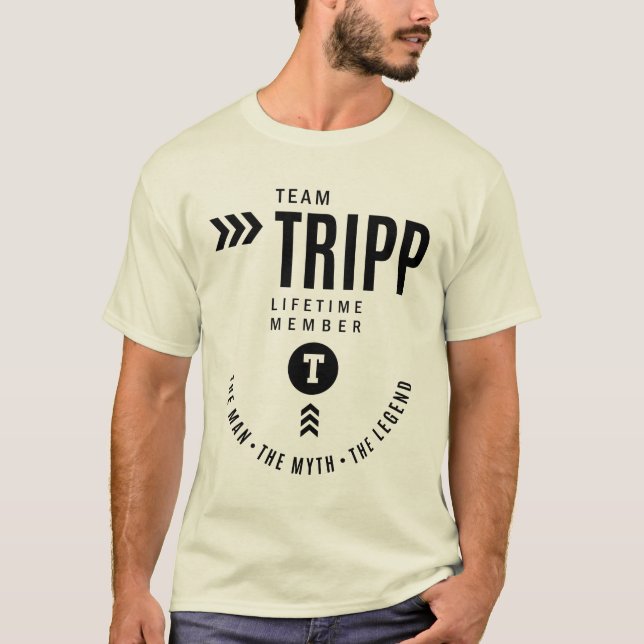 Tripp Personalized Name Birthday Gift T-Shirt (Front)