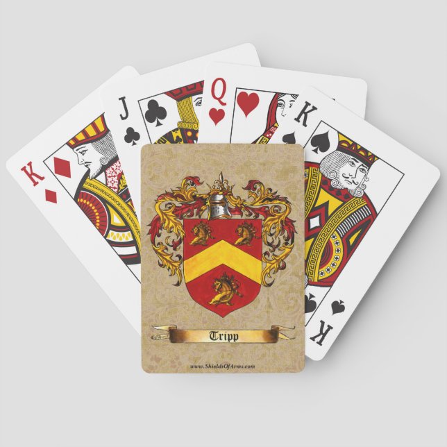Tripp Shield of Arms Poker Cards (Back)