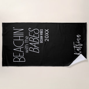 Trippin With The Girls Personalized Beach Towel