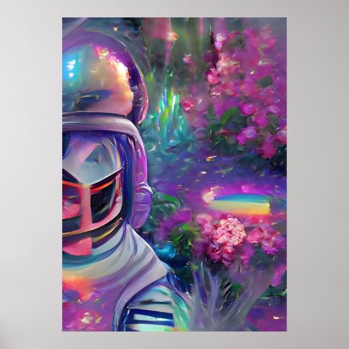 Tripping Balls Art _ Astronaut Selfie Time Poster