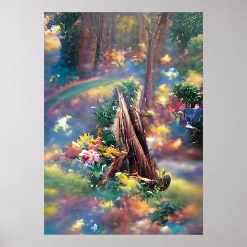 Tripping Balls Art _ Magical Forest Vibes Poster