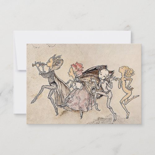 Tripping on Their Toes by Arthur Rackham Thank You Card