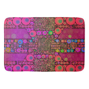 Trippy Abstract Leopard Bathroom Mat