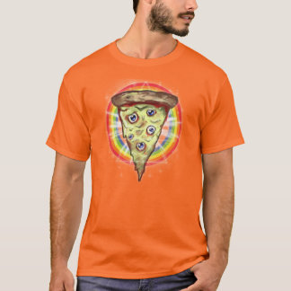 Trippy Acid Rainbow pizza shirt