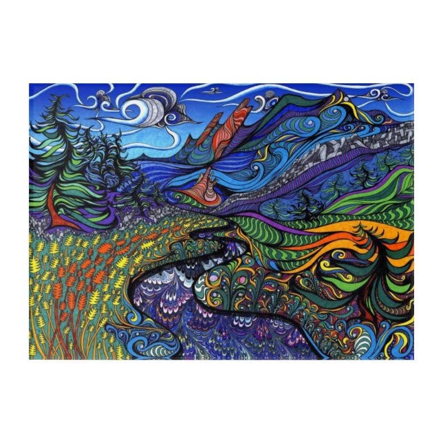 trippy Acrylic Wall Art (Front)