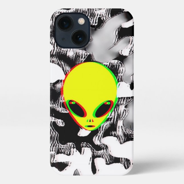 Trippy Alien Camo iPhone Case (Back)
