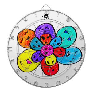 Trippy Alien Flower Dart Board