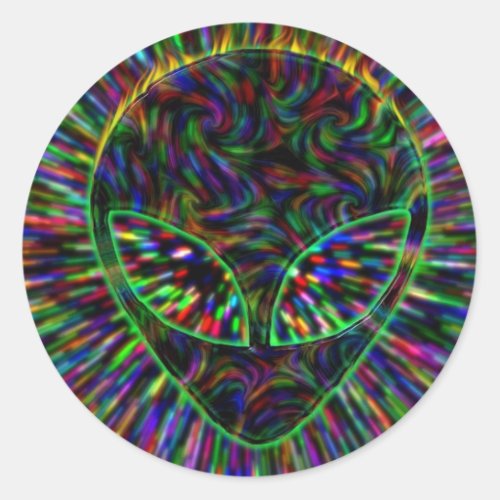 trippy alien Sticker