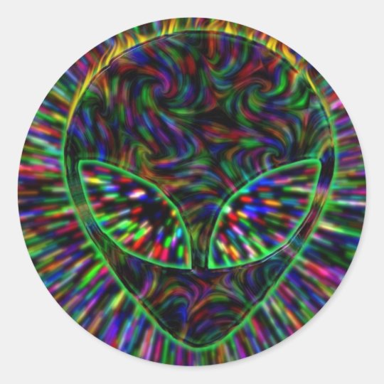 trippy alien Sticker