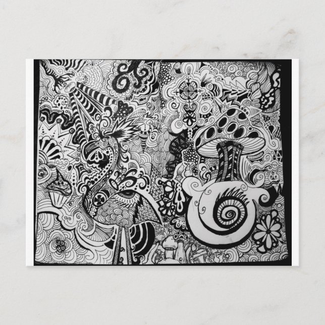 Trippy Art Design Postcard (Front)