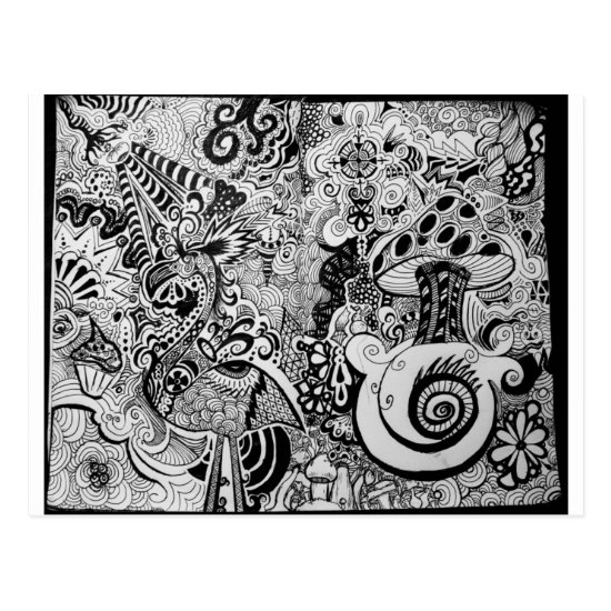 Trippy Art Design Postcard