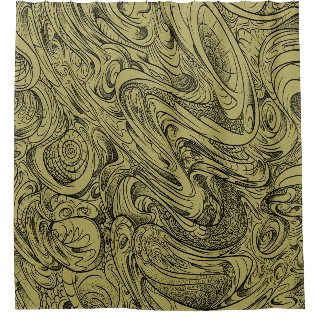 Trippy Art Shower Curtain (Front)