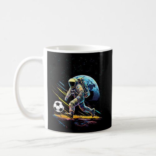 Trippy Astronaut Soccer Psychedelic Space Coffee Mug
