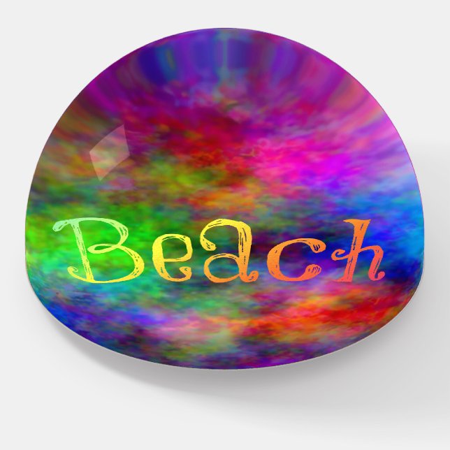 Trippy Beach Paperweight (Angled)
