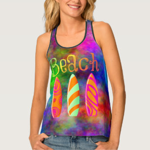 Trippy Beach Surfboards Women's Tank Top