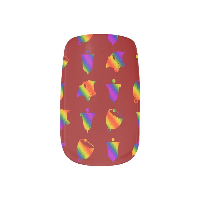 Trippy Bells Minx Nail Wraps (Left Thumb)