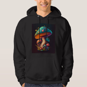 Trippy Blue Amanita Muscaria mushroom Hoody