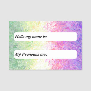 Trippy Boho Customizable Genderdoe Pride Flag Name Tag