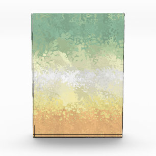 Trippy Boho Groovy Abstract Genderflor Pride Flag Acrylic Award