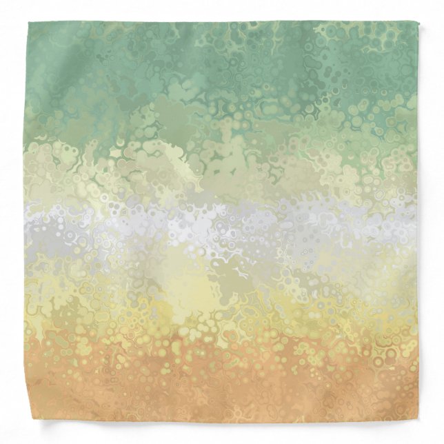 Trippy Boho Groovy Abstract Genderflor Pride Flag Bandana (Front)