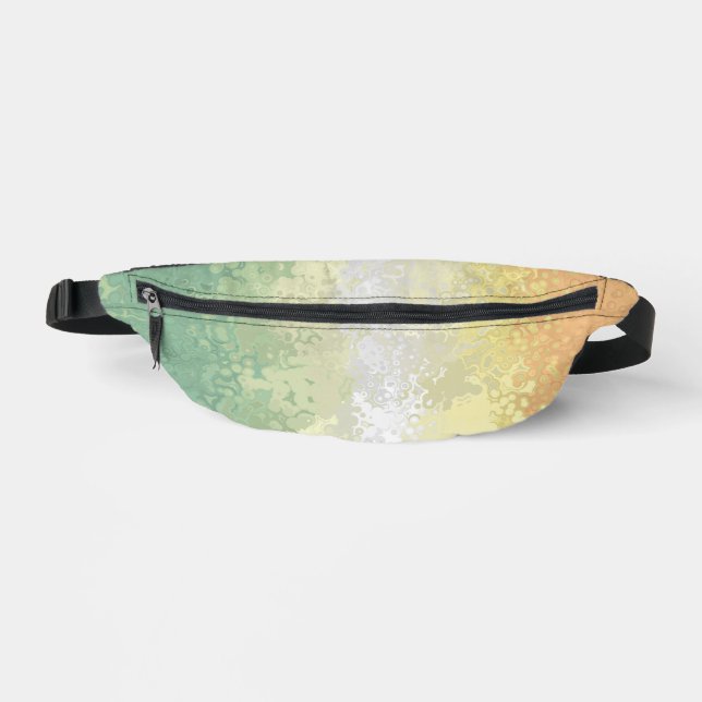 Trippy Boho Groovy Abstract Genderflor Pride Flag Fanny Pack (Front)