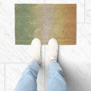 Trippy Boho Groovy Abstract Genderflor Pride Flag Fiber Doormat
