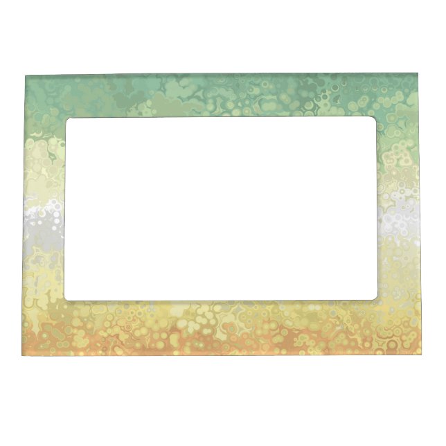 Trippy Boho Groovy Abstract Genderflor Pride Flag Magnetic Frame (Front)