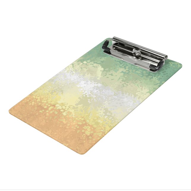 Trippy Boho Groovy Abstract Genderflor Pride Flag Mini Clipboard (Angled3)