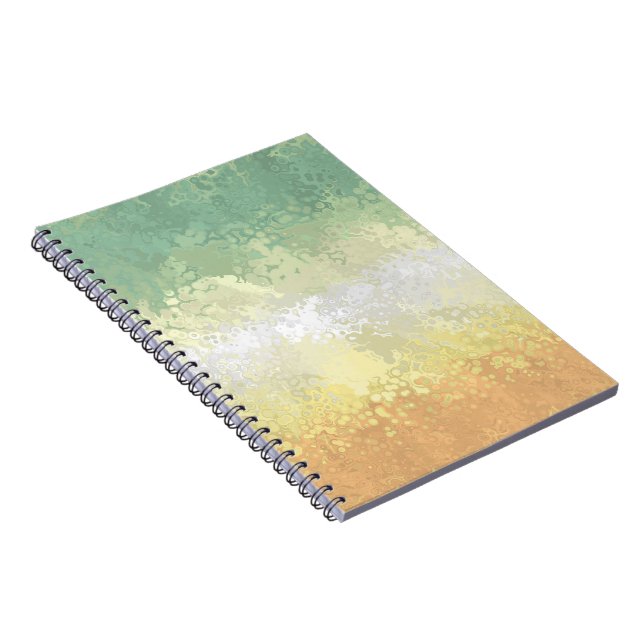 Trippy Boho Groovy Abstract Genderflor Pride Flag Notebook (Right Side)