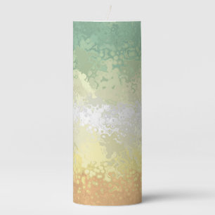Trippy Boho Groovy Abstract Genderflor Pride Flag Pillar Candle