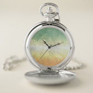 Trippy Boho Groovy Abstract Genderflor Pride Flag Pocket Watch