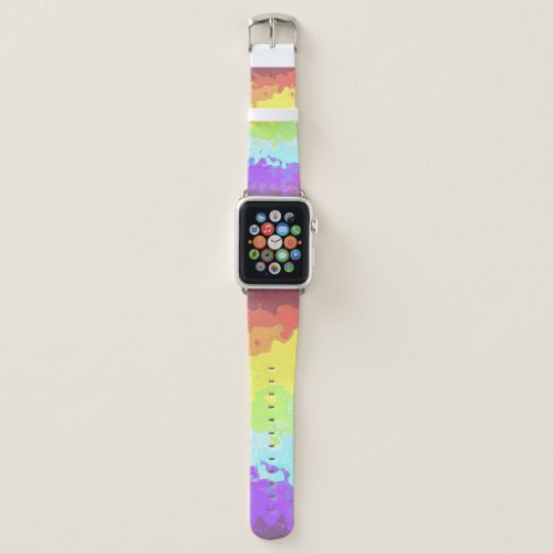 Trippy Boho Groovy Abstract Neurogender Pride Flag Apple Watch Band