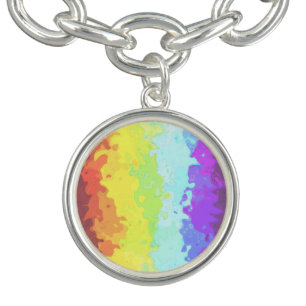 Trippy Boho Groovy Abstract Neurogender Pride Flag Bracelet